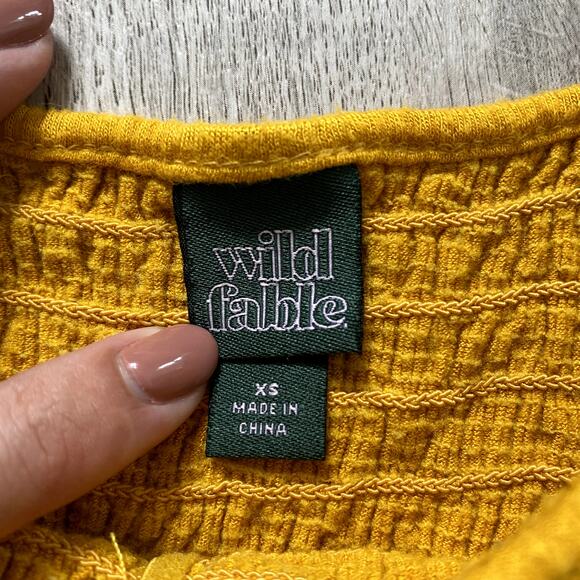 Wild Fable Sunburnt yellow crop top - Picture 2 of 7